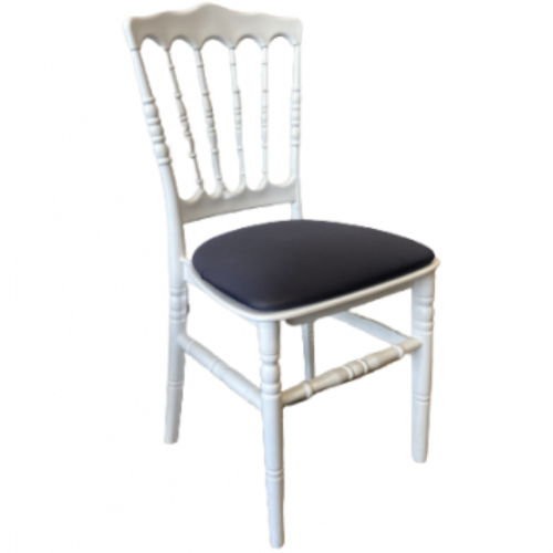 Chaise Napoléon blanche galette grise anthracite